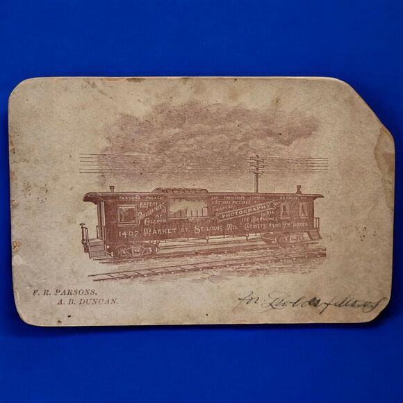 Parsons Palace Railcar Photo Traveling Studio Cabinet Card Victorian Ladies Book - Picture 2 of 4